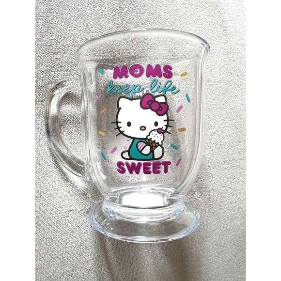 Hello Kitty Other - Hello Kitty Glass Moms Keep Life Sweet Coffee/Tea Mug New